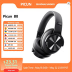 Picun B8 Bluetooth Headphones – 120H Playtime Wireless Over-Ear Headset with Low Latency & Hands-Free Calls