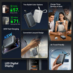 Vention 45W Power Bank – 20000mAh Portable Fast Charger with USB-C Cable for iPhone, Samsung & Xiaomi