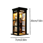 Vintage Telephone Booth Desk Lamp – Retro Nightstand Light with Free Shipping
