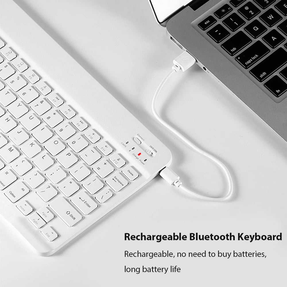 Bluetooth Wireless Keyboard and Mouse Set – Universal Mini Keyboard Combo for iPad, Tablet, Phone & Laptop