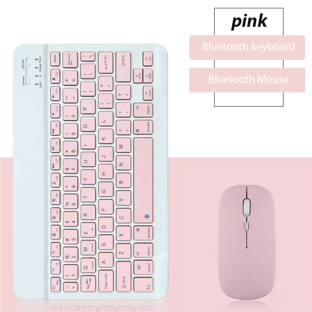 Bluetooth Wireless Keyboard and Mouse Set – Universal Mini Keyboard Combo for iPad, Tablet, Phone & Laptop