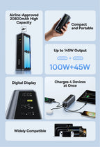 Baseus 145W Portable Power Bank – 20800mAh Fast Charger with Free Shipping