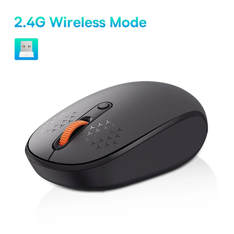 Baseus Wireless Bluetooth Mouse – Silent 2.4G USB Computer Mouse for Laptop, PC, MacBook & Tablet