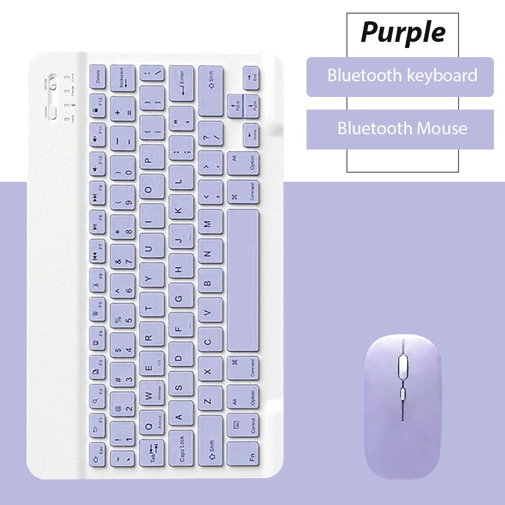 Bluetooth Wireless Keyboard and Mouse Set – Universal Mini Keyboard Combo for iPad, Tablet, Phone & Laptop