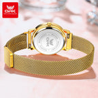 Elegant Women’s Quartz Watch – Stainless Steel Mesh Strap with Free Shipping