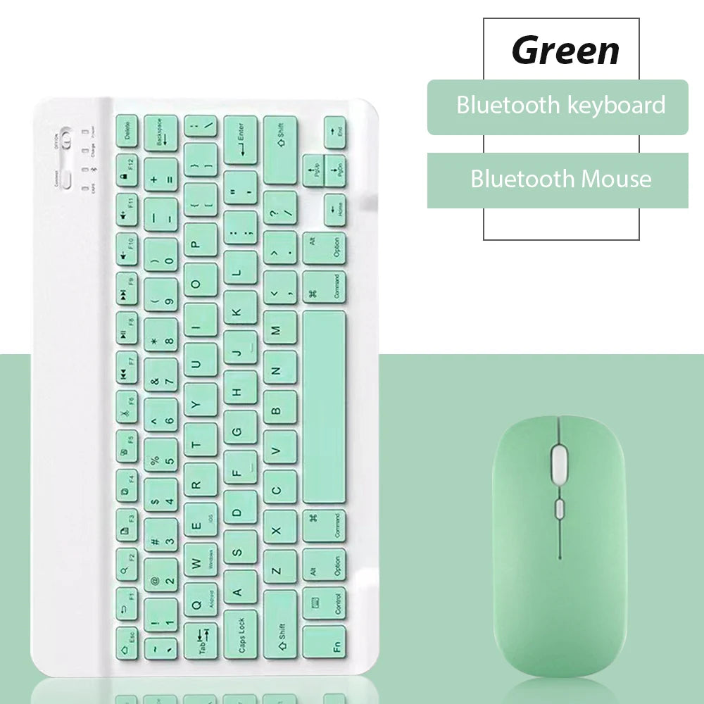 Bluetooth Wireless Keyboard and Mouse Set – Universal Mini Keyboard Combo for iPad, Tablet, Phone & Laptop