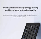 MINGCVIL Mini Foldable Bluetooth Keyboard – Rechargeable Slim Portable Wireless Keyboard for iOS, Windows & Android