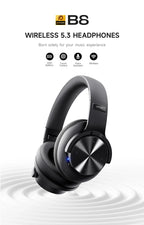 Picun B8 Bluetooth Headphones – 120H Playtime Wireless Over-Ear Headset with Low Latency & Hands-Free Calls