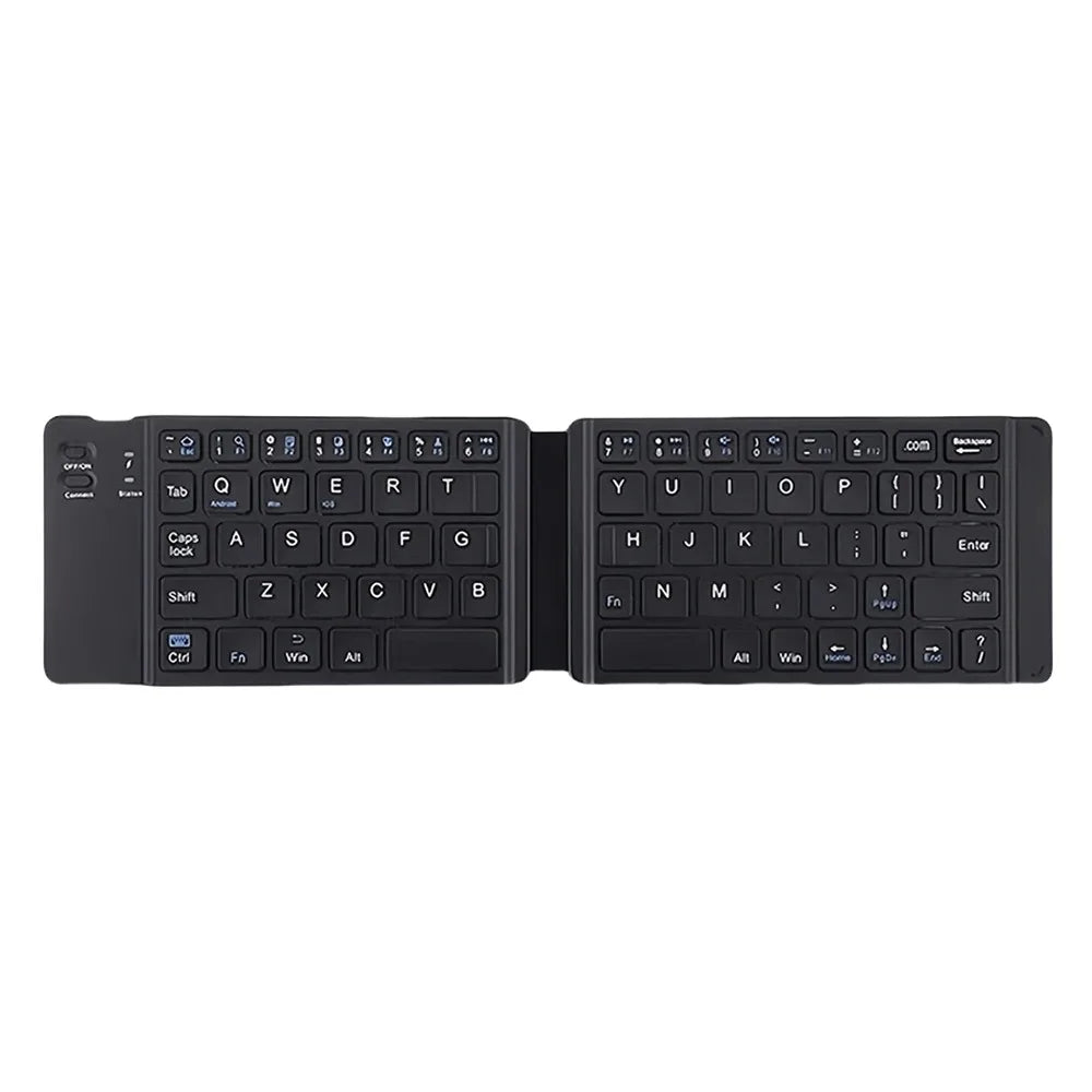 Portable 3-Fold Bluetooth Keyboard with Touchpad – Slim Rechargeable Travel Keyboard for iPad, Tablet & Laptop