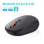 Baseus Wireless Bluetooth Mouse – Silent 2.4G USB Computer Mouse for Laptop, PC, MacBook & Tablet