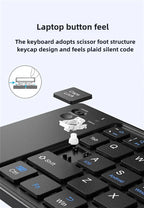 MINGCVIL Mini Foldable Bluetooth Keyboard – Rechargeable Slim Portable Wireless Keyboard for iOS, Windows & Android
